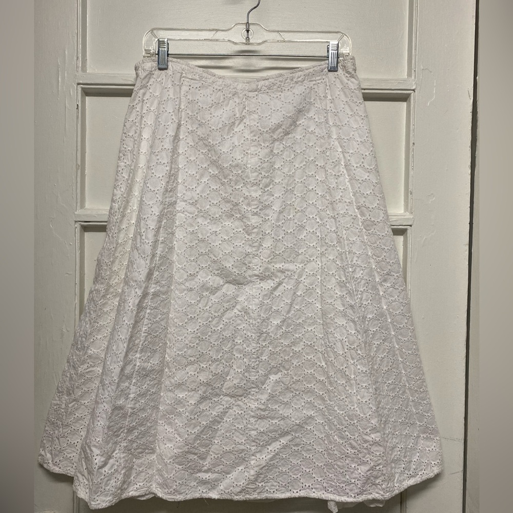 Lew magram women’s skirt white with zipper back white size large